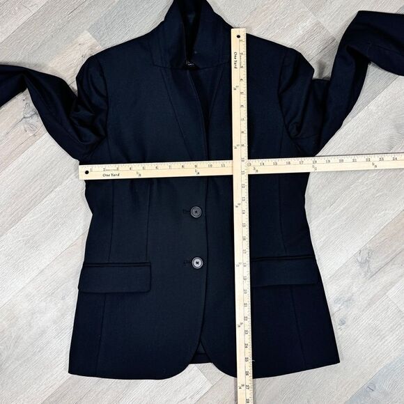 J. Crew Wool Classic Blazer Jacket Black 8 Single Breasted Office Career - Picture 13 of 15